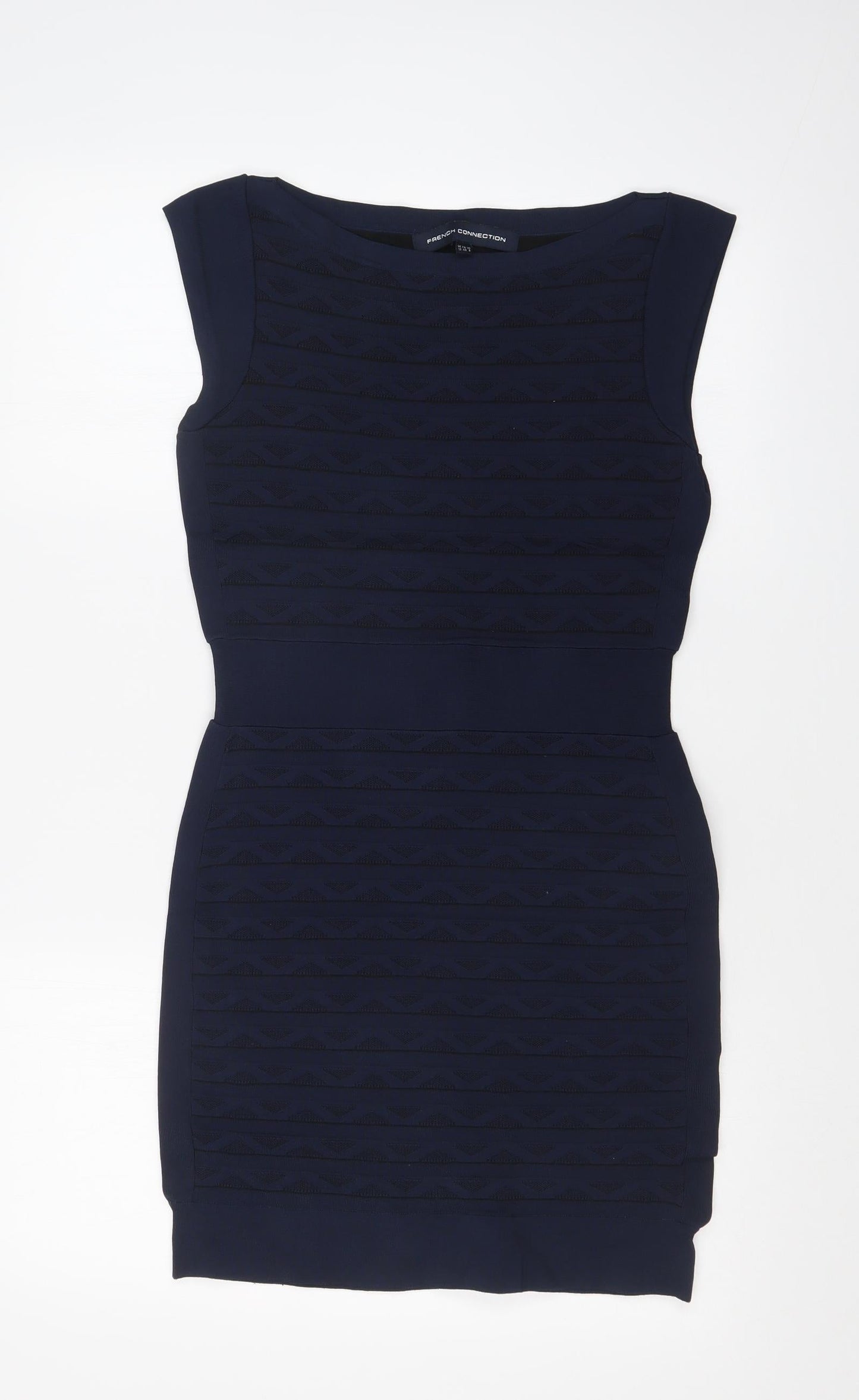 French Connection Womens Blue Argyle/Diamond  Bodycon  Size 12