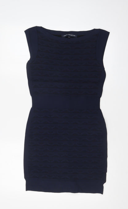 French Connection Womens Blue Argyle/Diamond  Bodycon  Size 12