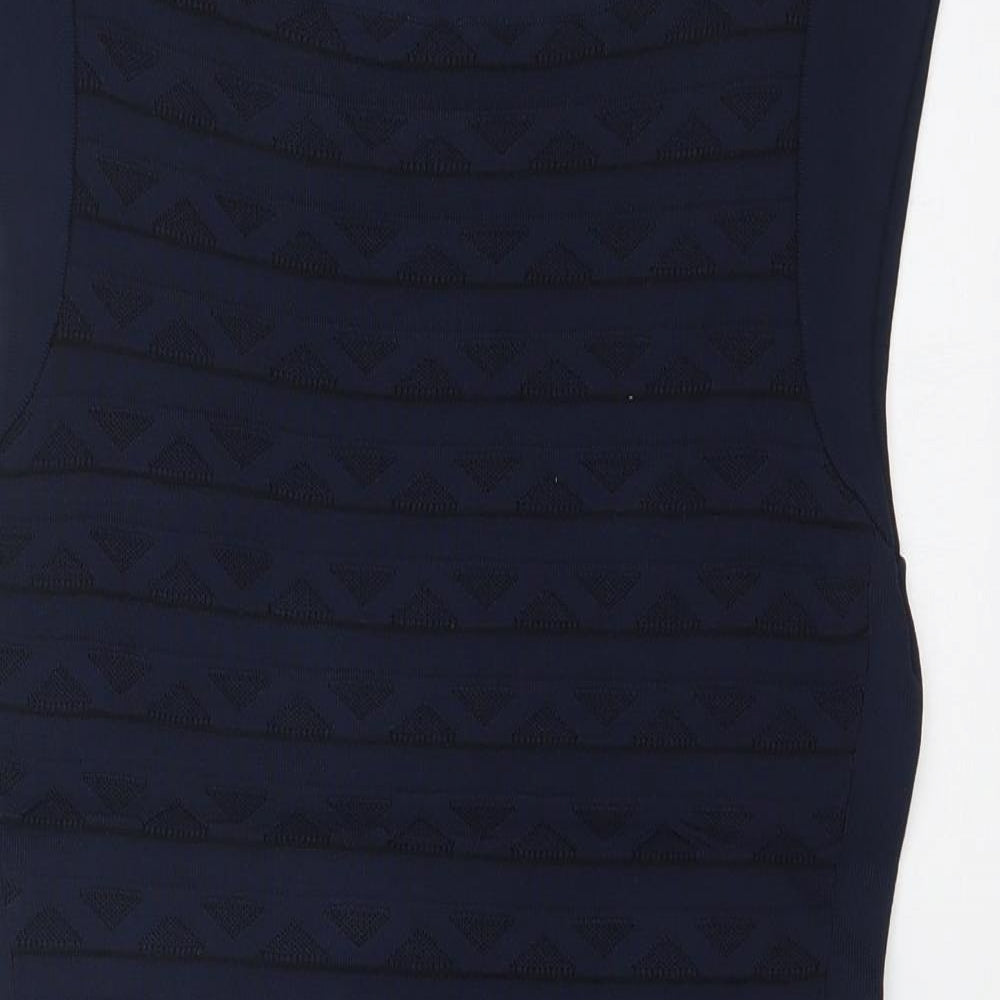 French Connection Womens Blue Argyle/Diamond  Bodycon  Size 12