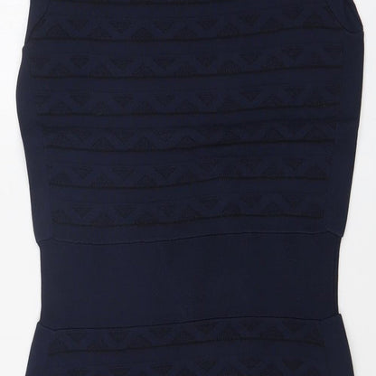 French Connection Womens Blue Argyle/Diamond  Bodycon  Size 12