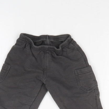 BRANDILI Boys Grey   Jogger Trousers Size 6-9 Months