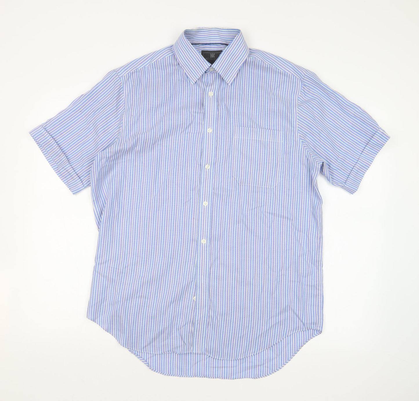 Mens UK Collar Size  M&S Smart Blue  Dress Shirt