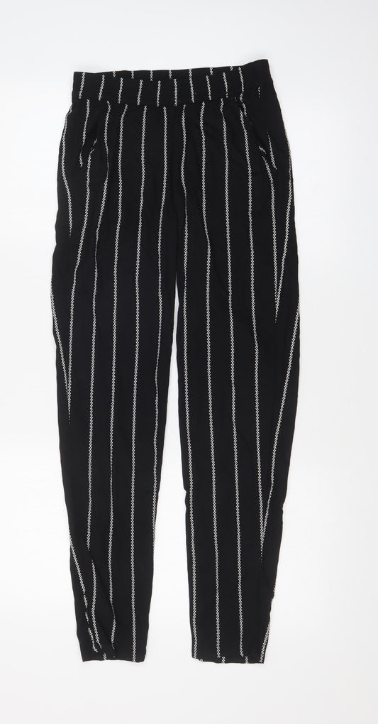 Womens UK Size 4 H&M Regular Fit  Black Trousers