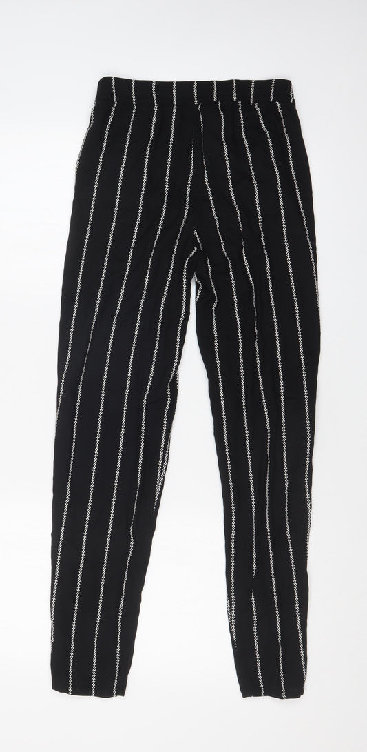 Womens UK Size 4 H&M Regular Fit  Black Trousers