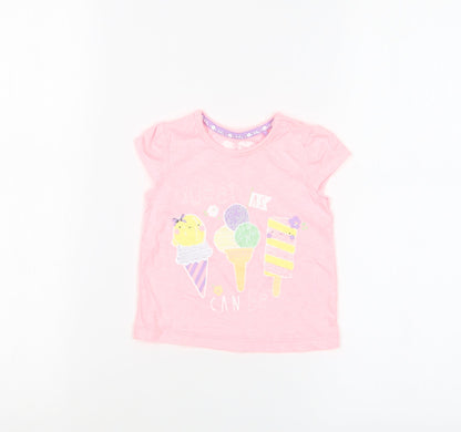 TU Girls Pink   Basic T-Shirt Size 3-6 Months