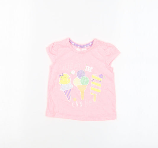 TU Girls Pink   Basic T-Shirt Size 3-6 Months