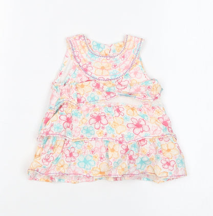 Mothercare Girls Multicoloured Floral  Basic T-Shirt Size 3-6 Months