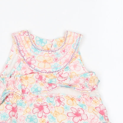 Mothercare Girls Multicoloured Floral  Basic T-Shirt Size 3-6 Months