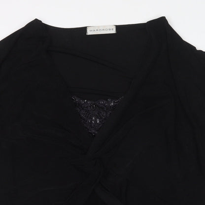 Womens UK Size  Wardrobe Black Basic T-Shirt