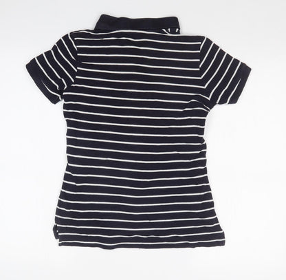 Womens UK Size S H&M Blue Basic Polo
