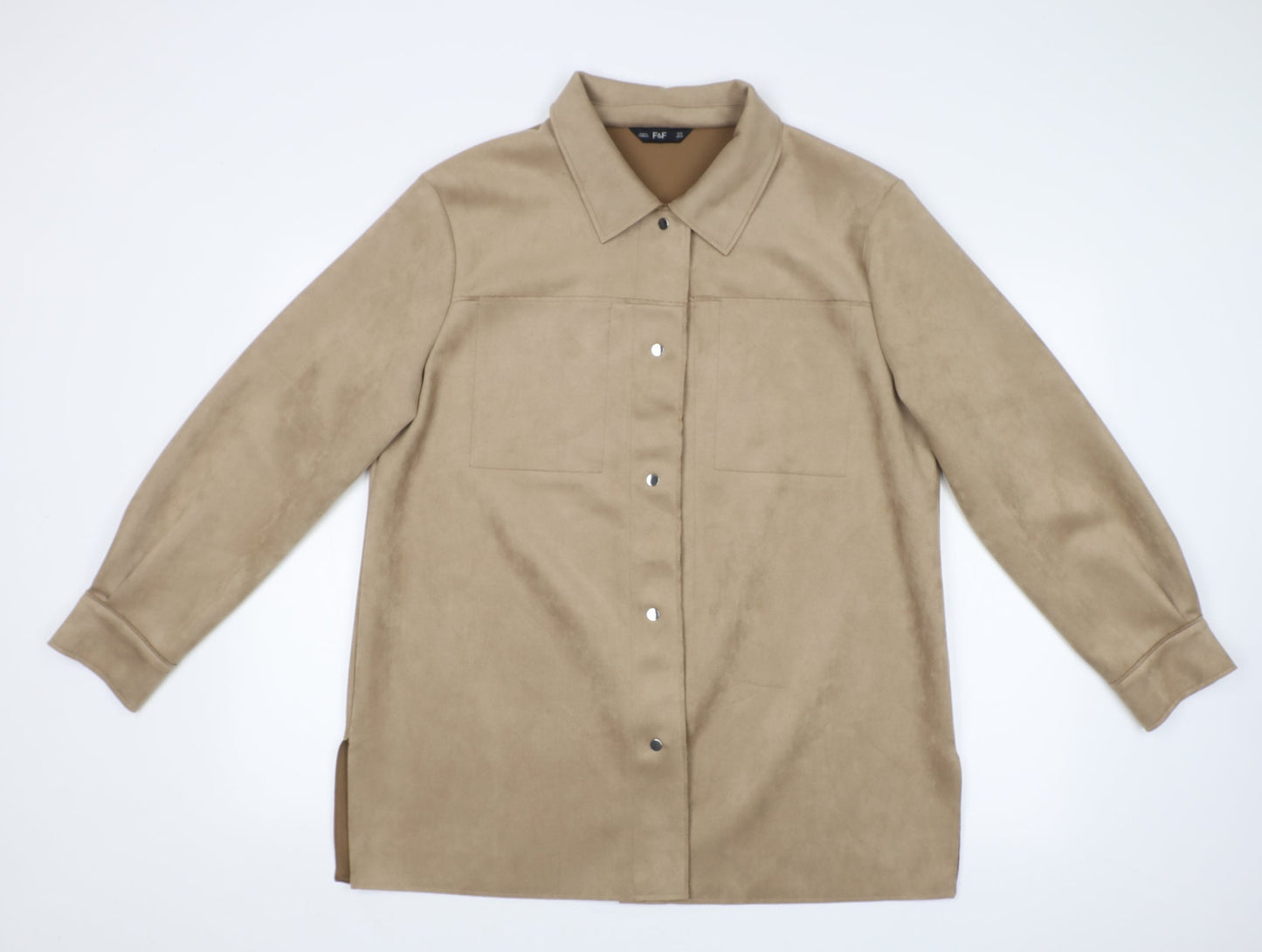 F&F Womens Brown   Overcoat Coat Size 16