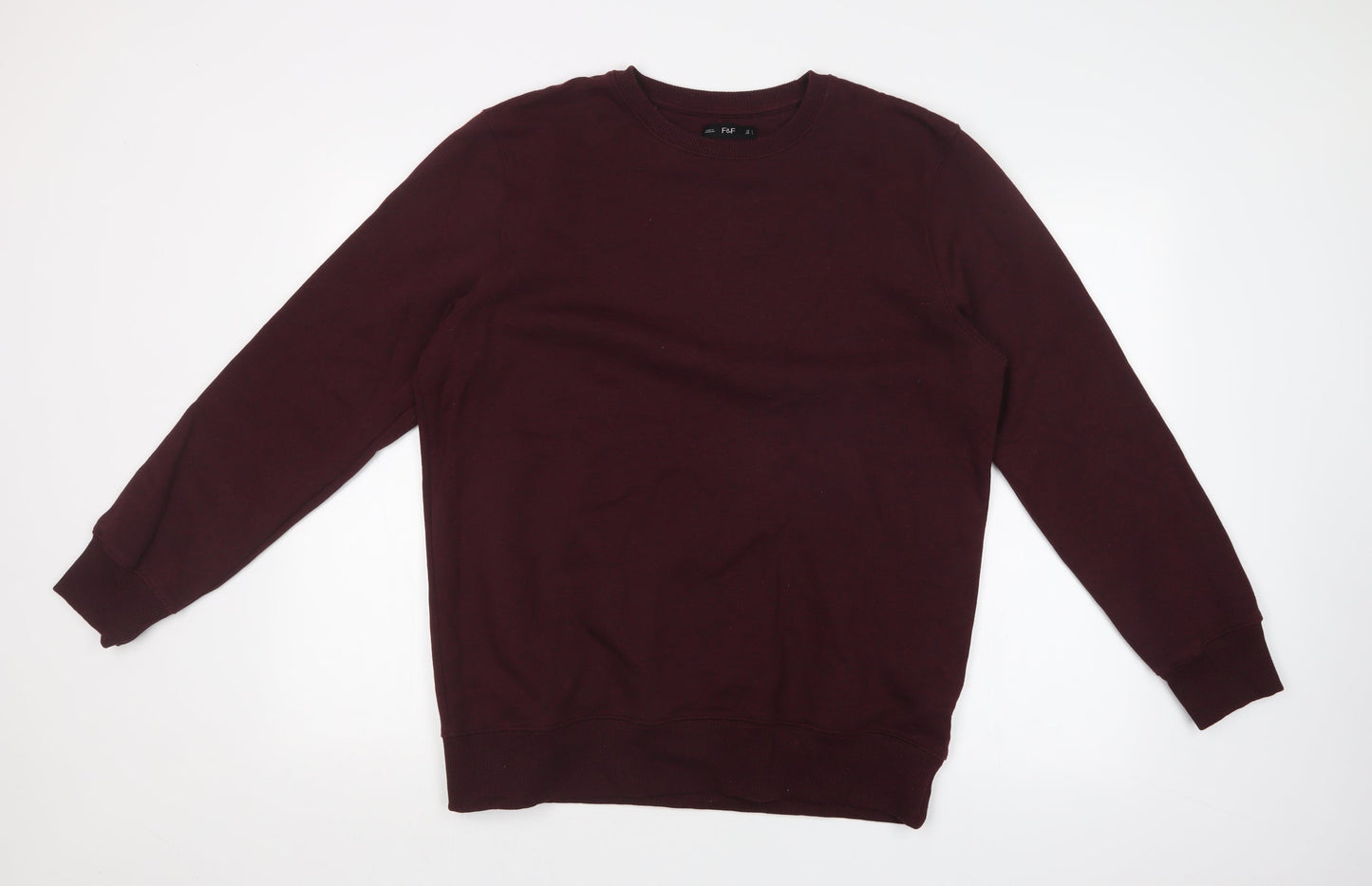 F&F Mens Red   Pullover Sweatshirt Size L