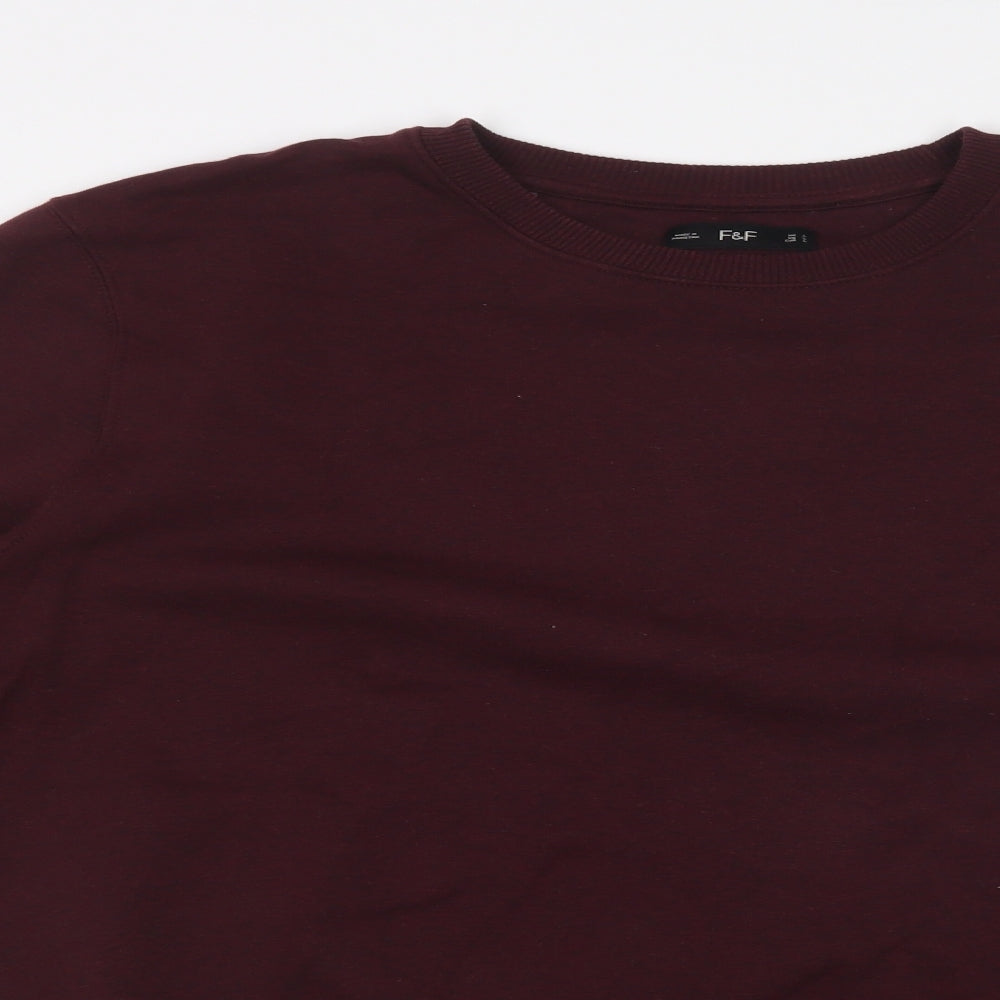 F&F Mens Red   Pullover Sweatshirt Size L