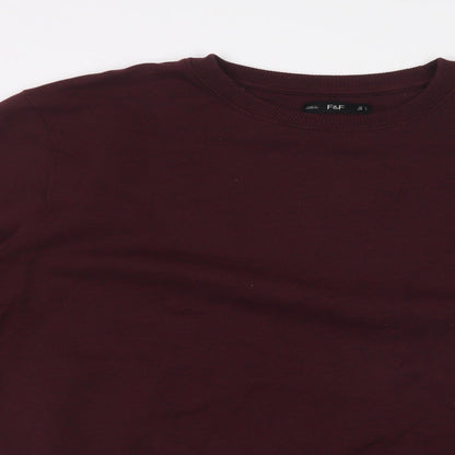 F&F Mens Red   Pullover Sweatshirt Size L