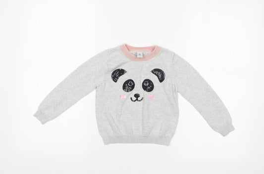 TU Girls Silver   Basic T-Shirt Size 3 Years