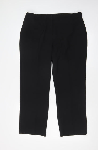 Womens UK Size 14 BONMARCHE Regular Fit  Black Trousers