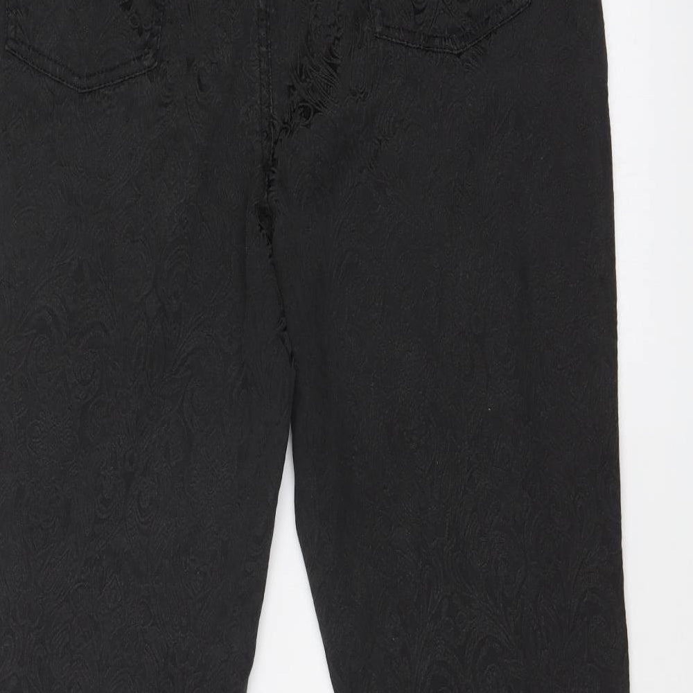 BHS Womens Black Paisley  Skinny Jeans Size 16 L29 in