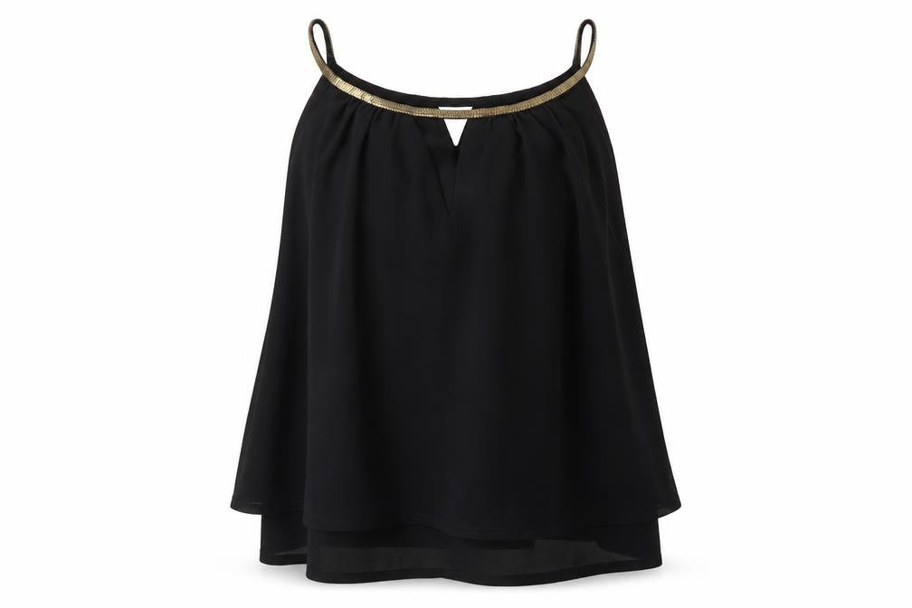 Womens UK Size 10 Boohoo Black Basic Blouse