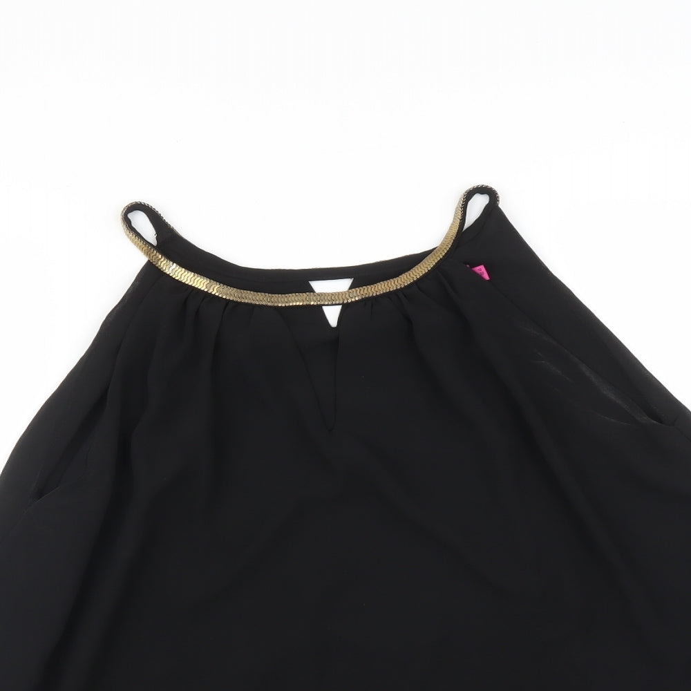 Boohoo Womens Black   Basic Blouse Size 10