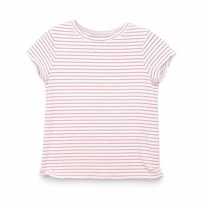 NEXT Girls Red Striped  Basic T-Shirt Size 8 Years