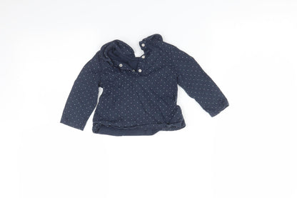 Nutmeg Baby Blue Spotted  Basic T-Shirt Size 9-12 Months