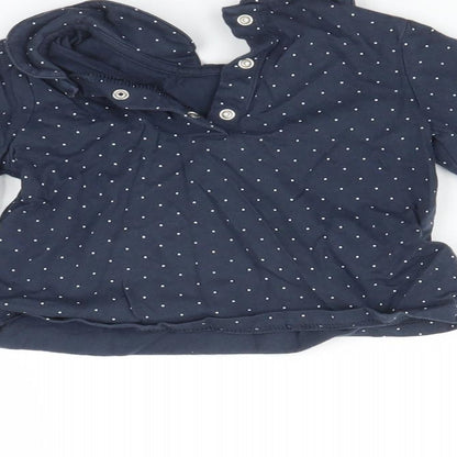 Nutmeg Baby Blue Spotted  Basic T-Shirt Size 9-12 Months