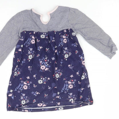 George Baby Blue Floral  Fit & Flare  Size 9-12 Months