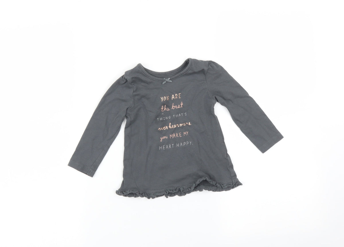 George Baby Grey   Basic T-Shirt Size 9-12 Months