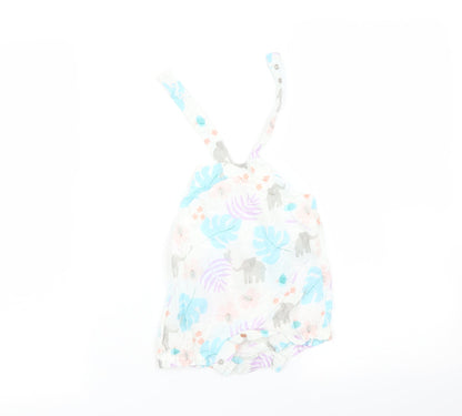 Marks and Spencer Baby Multicoloured   Romper One-Piece Size 0-3 Months  - Leaf print