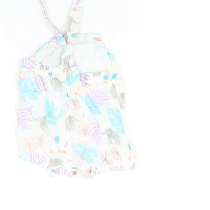 Marks and Spencer Baby Multicoloured   Romper One-Piece Size 0-3 Months  - Leaf print