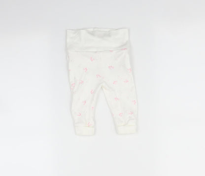 Mothercare Baby White Floral   Leggings Size 3-6 Months