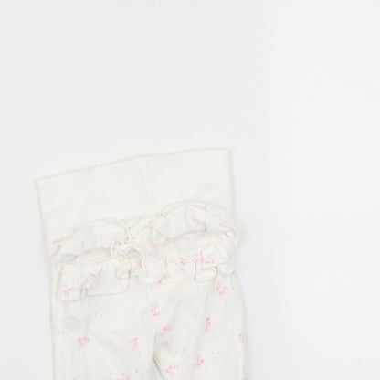 Mothercare Baby White Floral   Leggings Size 3-6 Months