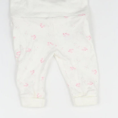 Mothercare Baby White Floral   Leggings Size 3-6 Months