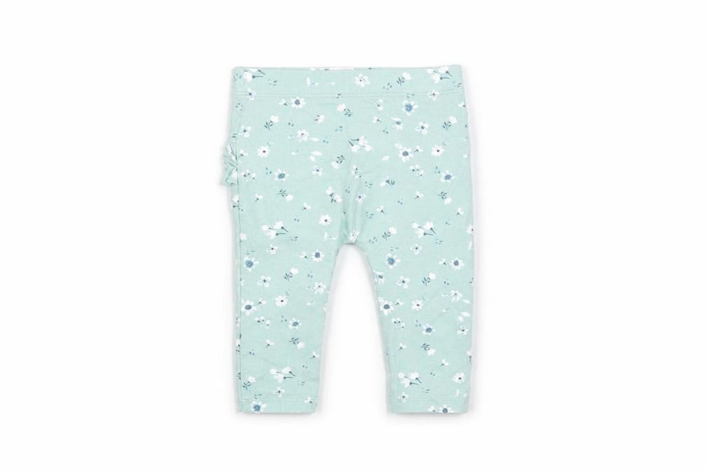 Front view of George Baby Blue Flecked Leggings, size 3-6, Months