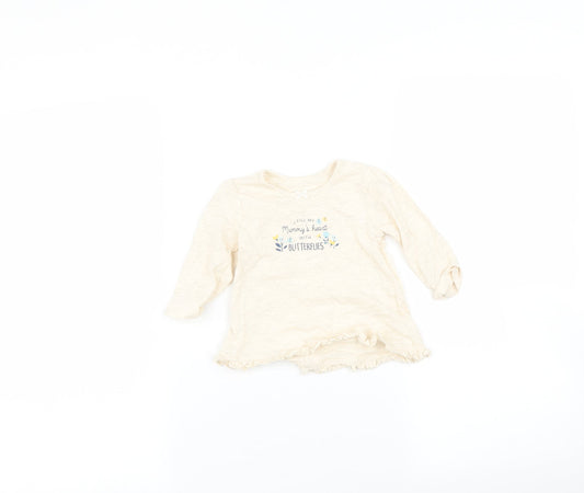 George Baby Beige   Basic T-Shirt Size 3-6 Months