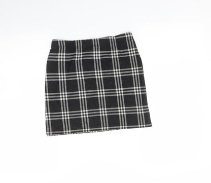 Miss Girls Grey Check  A-Line Skirt Size 12 Years