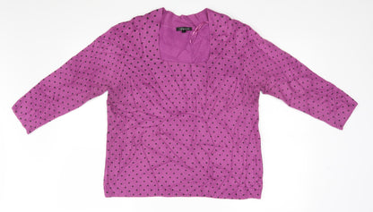 Womens UK Size L Touch Pink Pullover Jumper