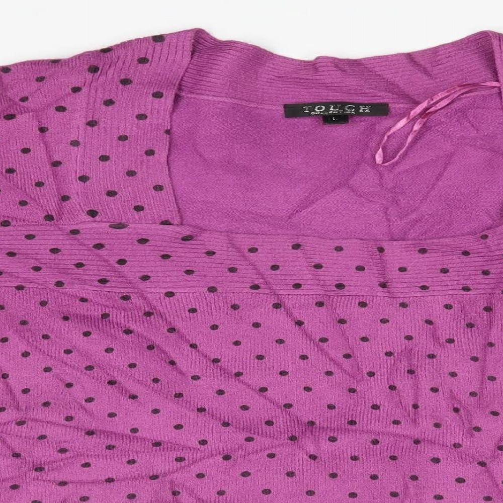 Womens UK Size L Touch Pink Pullover Jumper