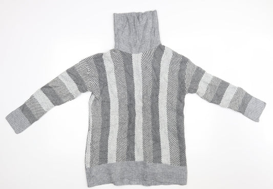 Womens UK Size M Papaya Grey Pullover Jumper