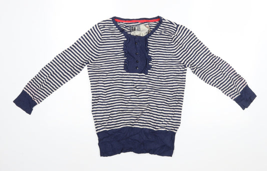 Debenhams Womens Blue Striped  Pullover Jumper Size 10