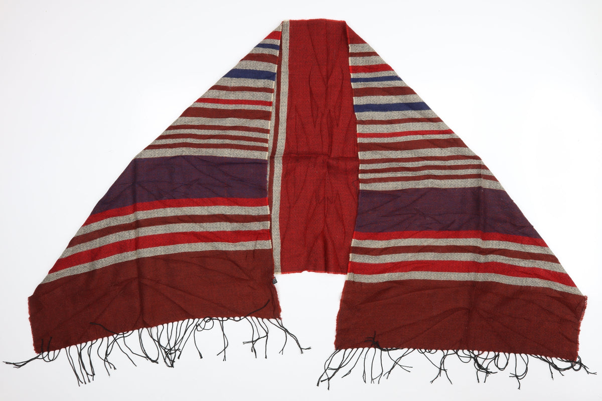 Preworn Womens Brown Striped   Scarf