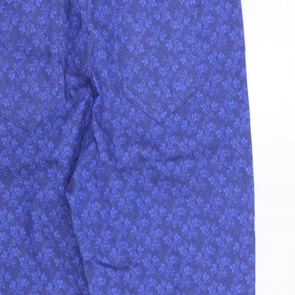 Sugar Crisp Womens Blue Floral  Cropped Jeans Size 10 L27 in