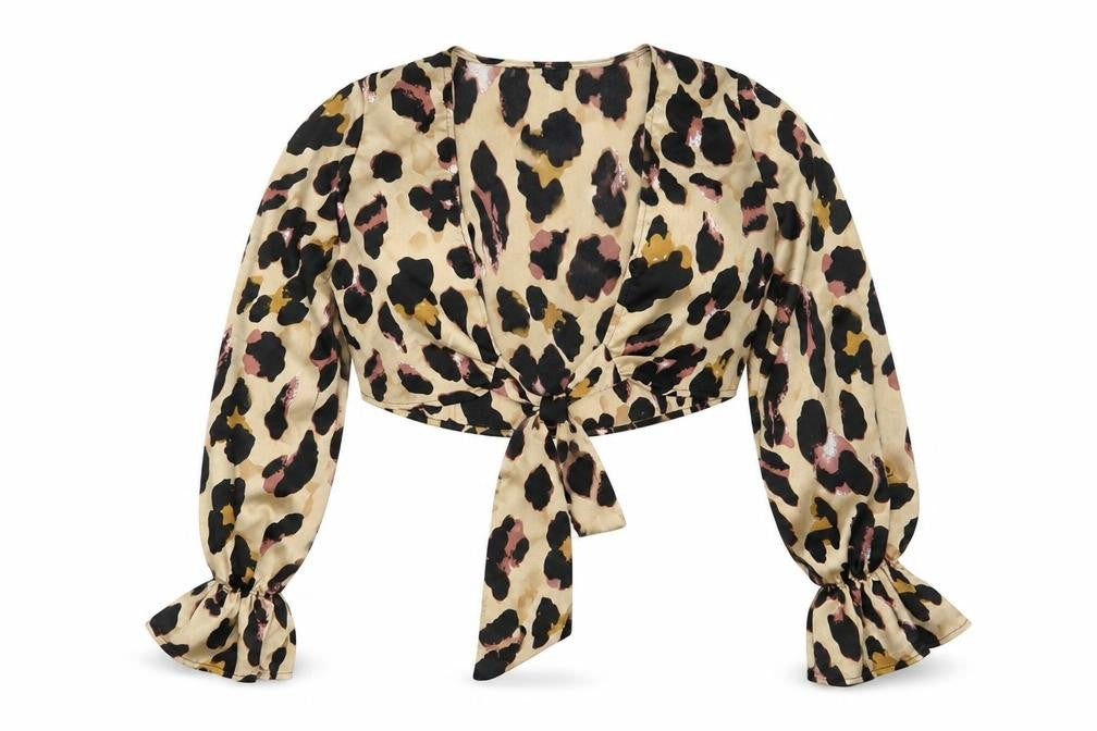 Womens UK Size 6 Quiz Gold Wrap Blouse