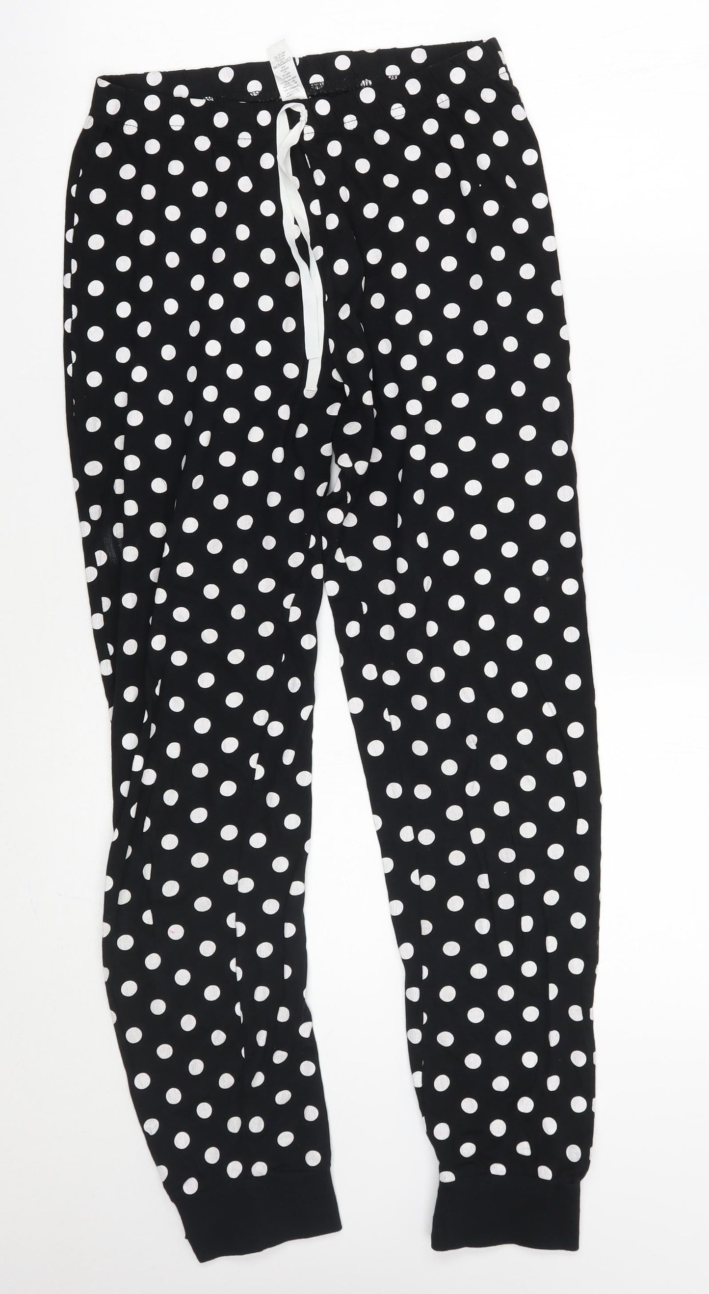 George Womens Black Polka Dot  Sweatpants Trousers Size 8 L26 in