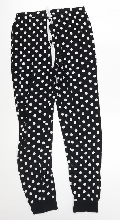 George Womens Black Polka Dot  Sweatpants Trousers Size 8 L26 in