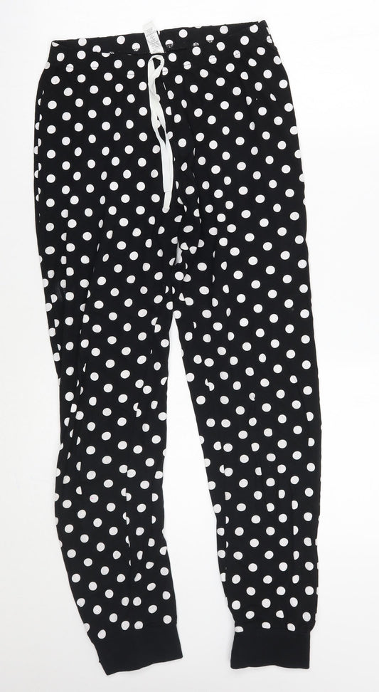 George Womens Black Polka Dot  Sweatpants Trousers Size 8 L26 in