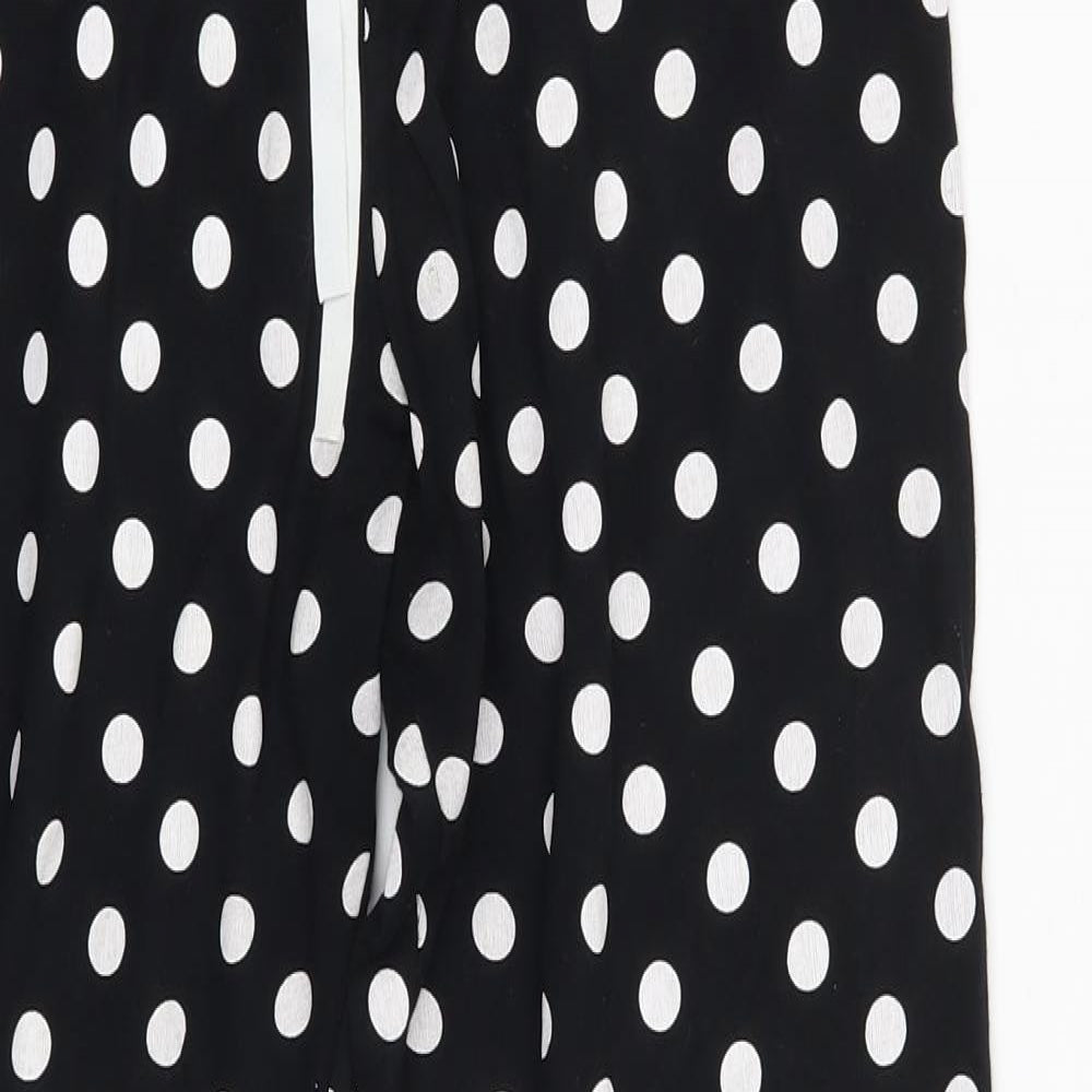 George Womens Black Polka Dot  Sweatpants Trousers Size 8 L26 in
