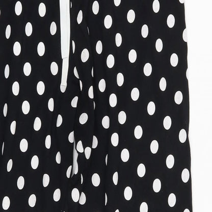 George Womens Black Polka Dot  Sweatpants Trousers Size 8 L26 in