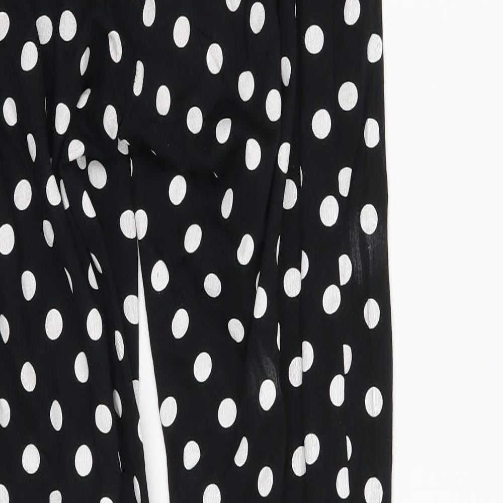 George Womens Black Polka Dot  Sweatpants Trousers Size 8 L26 in
