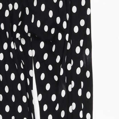 George Womens Black Polka Dot  Sweatpants Trousers Size 8 L26 in